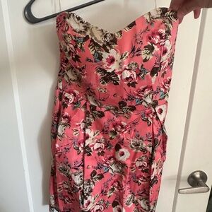 Floral Strapless Dress